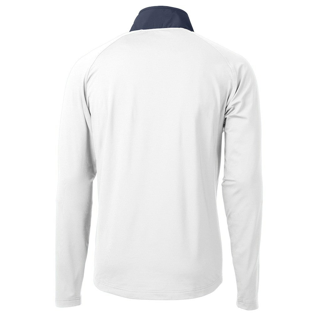 New Orleans Saints Cutter & Buck Adapt Eco Knit Hybrid Recycled Quarter-Zip Pullover Top White - NFL