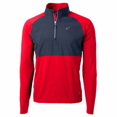 Houston Texans Cutter & Buck Adapt Eco Knit Hybrid Recycled Quarter-Zip Pullover Top Red - NFL
