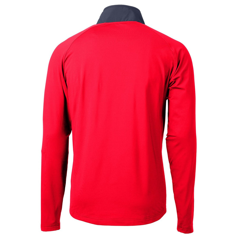 Houston Texans Cutter & Buck Adapt Eco Knit Hybrid Recycled Quarter-Zip Pullover Top Red - NFL
