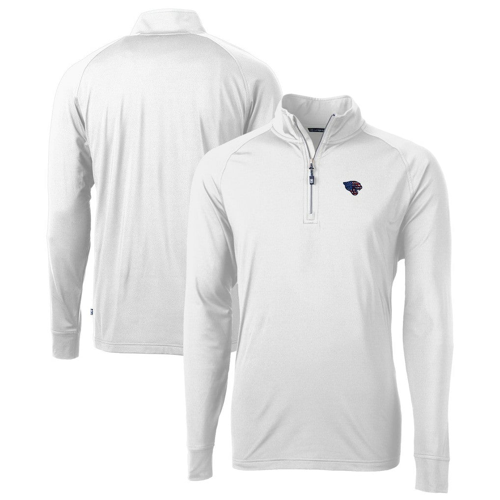 Jacksonville Jaguars Cutter & Buck Team Adapt Eco Knit Hybrid Recycled Quarter-Zip Pullover Top White - NFL