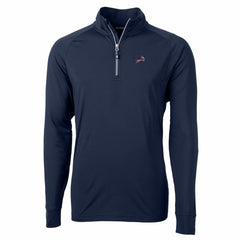 Detroit Lions Cutter & Buck Team Adapt Eco Knit Hybrid Recycled Quarter-Zip Pullover Top Navy - NFL