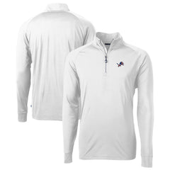 Detroit Lions Cutter & Buck Team Adapt Eco Knit Hybrid Recycled Quarter-Zip Pullover Top White - NFL