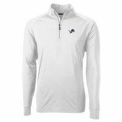 Detroit Lions Cutter & Buck Team Adapt Eco Knit Hybrid Recycled Quarter-Zip Pullover Top White - NFL