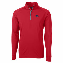 Tennessee Titans Cutter & Buck Team Adapt Eco Knit Hybrid Recycled Quarter-Zip Pullover Top Red - NFL