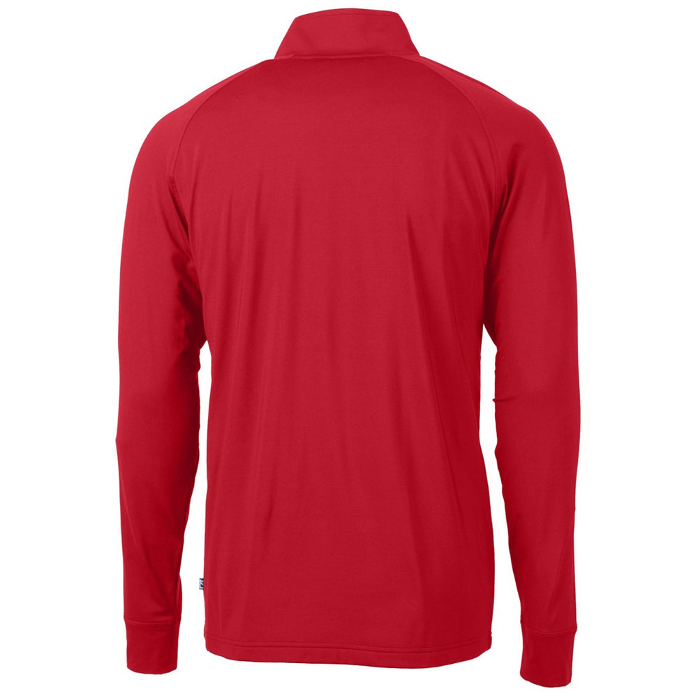 Tennessee Titans Cutter & Buck Team Adapt Eco Knit Hybrid Recycled Quarter-Zip Pullover Top Red - NFL