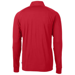 Tennessee Titans Cutter & Buck Team Adapt Eco Knit Hybrid Recycled Quarter-Zip Pullover Top Red - NFL