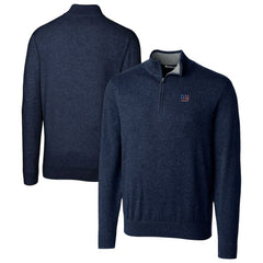 New York Giants Cutter & Buck Lakemont Quarter-Zip Pullover Sweater Navy - NFL