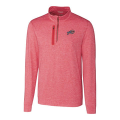 Buffalo Bills Cutter & Buck Americana Stealth Quarter-Zip Pullover Top Red - NFL