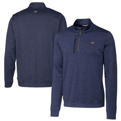 New England Patriots Cutter & Buck Stealth Quarter-Zip Pullover Top Heathered Navy - NFL