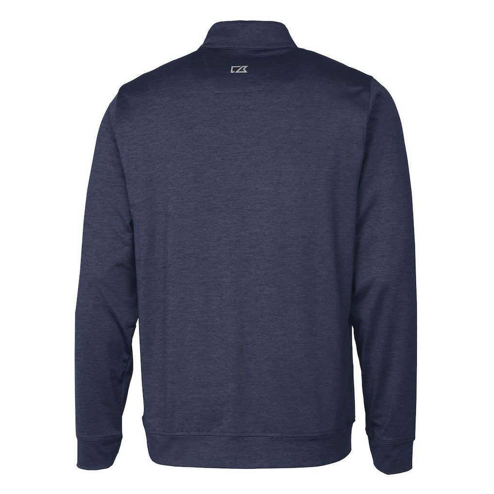 New England Patriots Cutter & Buck Stealth Quarter-Zip Pullover Top Heathered Navy - NFL