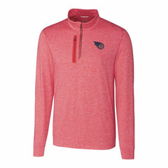 Tennessee Titans Cutter & Buck Stealth Quarter-Zip Pullover Top Heathered Cardinal - NFL