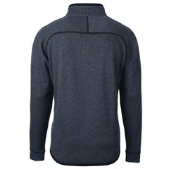 Kansas City Chiefs Cutter & Buck Big & Tall Mainsail Sweater Knit Half-Zip Pullover Jacket Heathered Navy - NFL