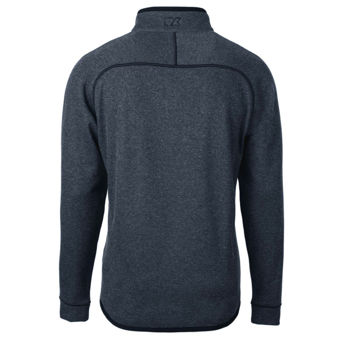 Detroit Lions Cutter & Buck Big & Tall Mainsail Sweater Knit Half-Zip Pullover Jacket Heathered Navy - NFL