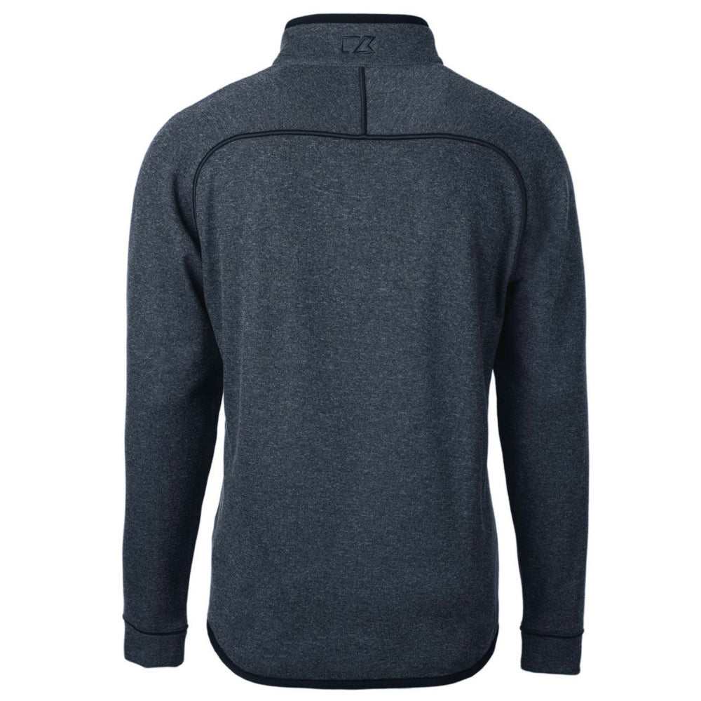 Detroit Lions Cutter & Buck Big & Tall Mainsail Sweater Knit Half-Zip Pullover Jacket Heathered Navy - NFL