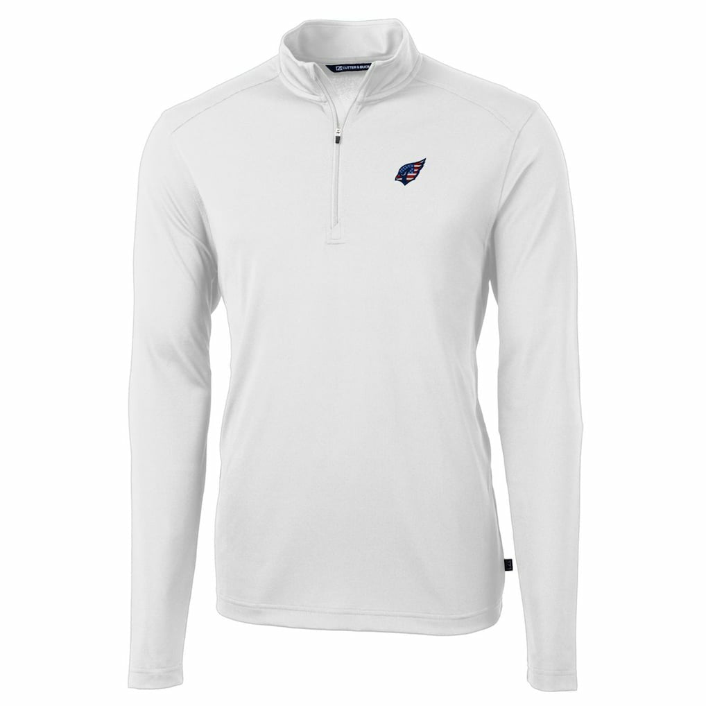 Arizona Cardinals Cutter & Buck Big & Tall Virtue Eco Pique Recycled Quarter-Zip Jacket White - NFL