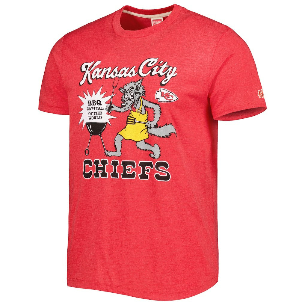 Kansas City Chiefs Homage BBQ Hyper Local Tri-Blend T-Shirt Red - NFL