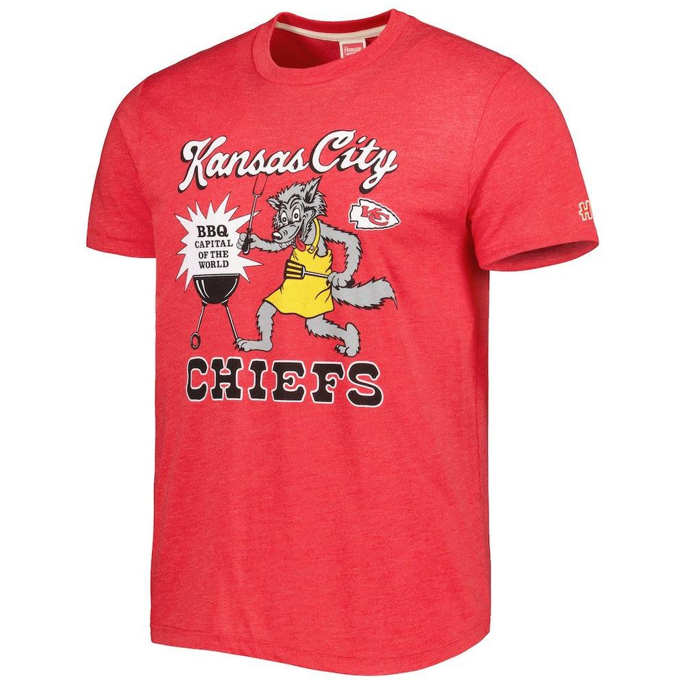 Kansas City Chiefs Homage BBQ Hyper Local Tri-Blend T-Shirt Red - NFL