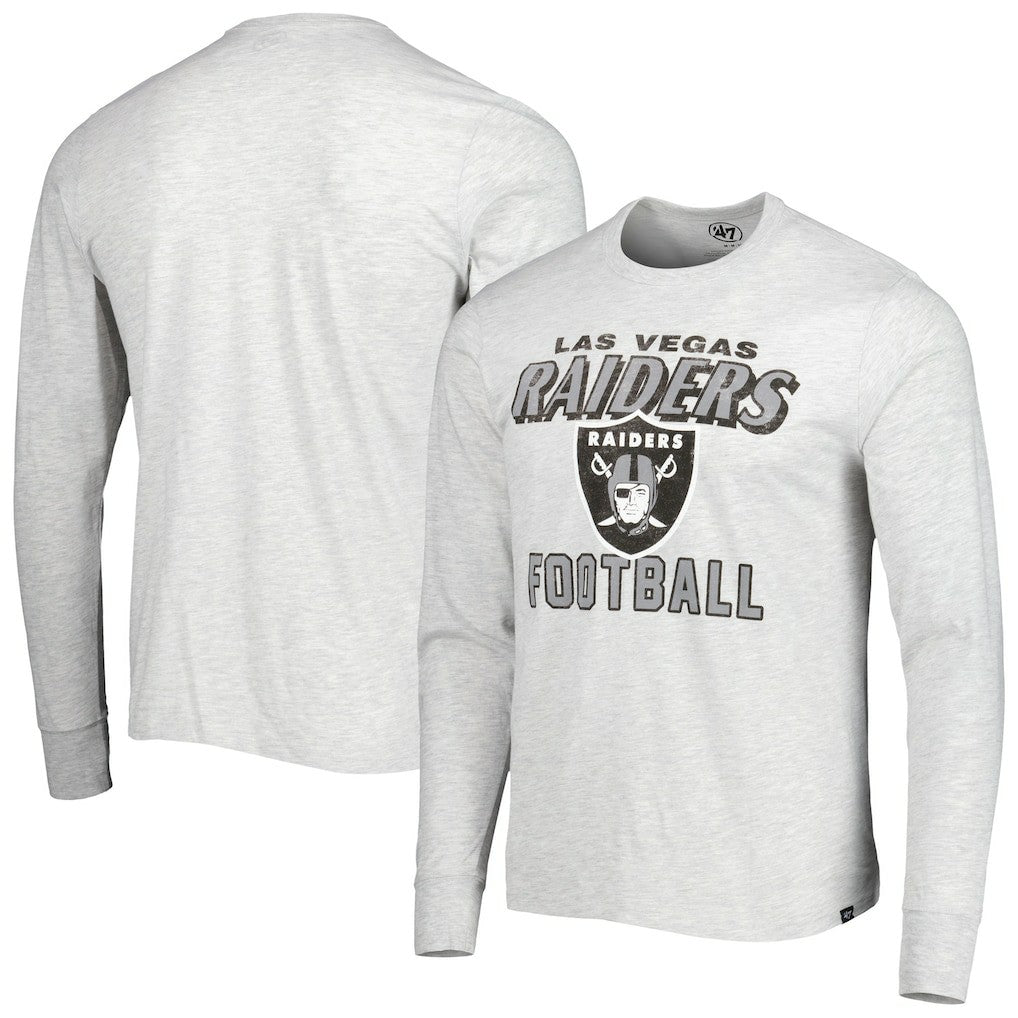 Las Vegas Raiders '47 Dozer Franklin Long Sleeve T-Shirt Heathered Gray - 47 brand