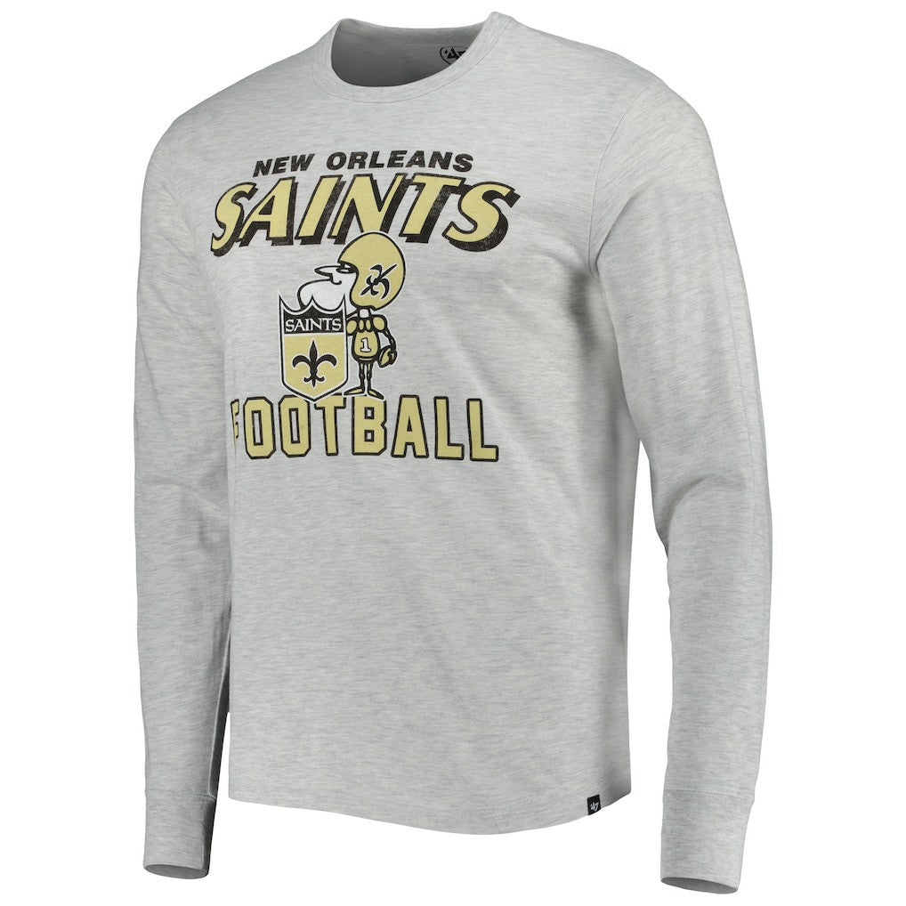 New Orleans Saints '47 Dozer Franklin Long Sleeve T-Shirt Heathered Gray - 47 brand