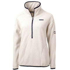 San Francisco 49ers Cutter & Buck Women's Americana Cascade Eco Sherpa Fleece Half-Zip Pullover Jacket Cream - NFL