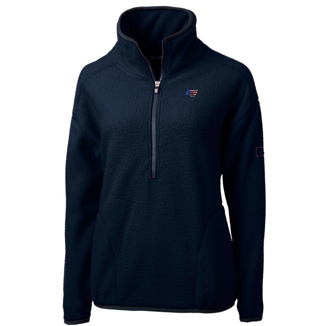 Tampa Bay Buccaneers Cutter & Buck Women's Americana Cascade Eco Sherpa Fleece Half-Zip Pullover Jacket Navy - NFL