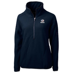 Green Bay Packers Cutter & Buck Women's Americana Cascade Eco Sherpa Fleece Half-Zip Pullover Jacket Navy - NFL