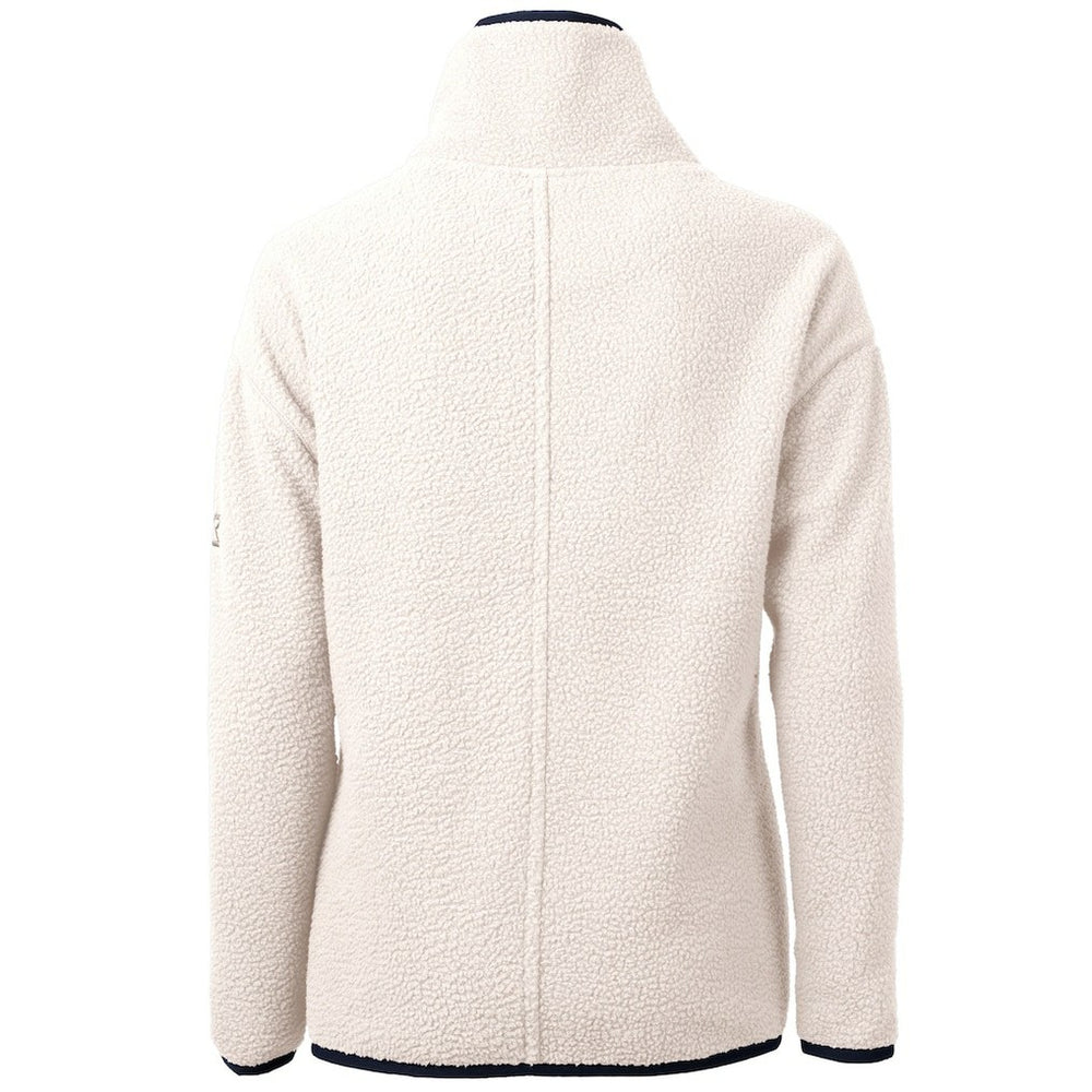 Pittsburgh Steelers Cutter & Buck Women's Americana Cascade Eco Sherpa Fleece Half-Zip Pullover Jacket Cream - NFL
