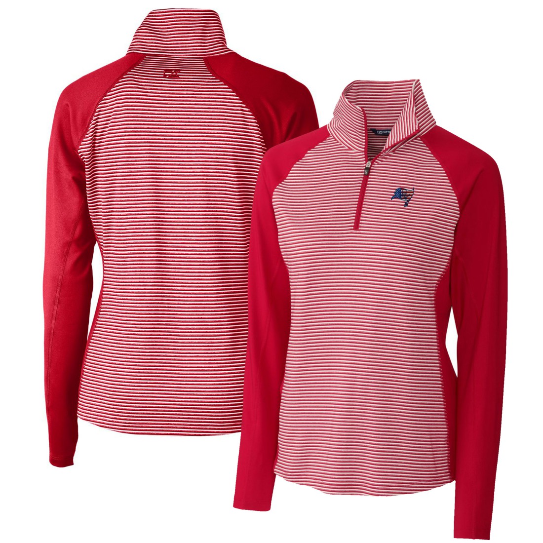 Tampa Bay Buccaneers Cutter & Buck Women's Forge Tonal Half-Zip Top Cardinal - NFL