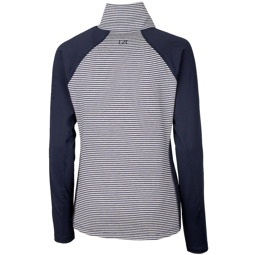 New York Giants Cutter & Buck Women's Forge Tonal Half-Zip Top Navy - NFL