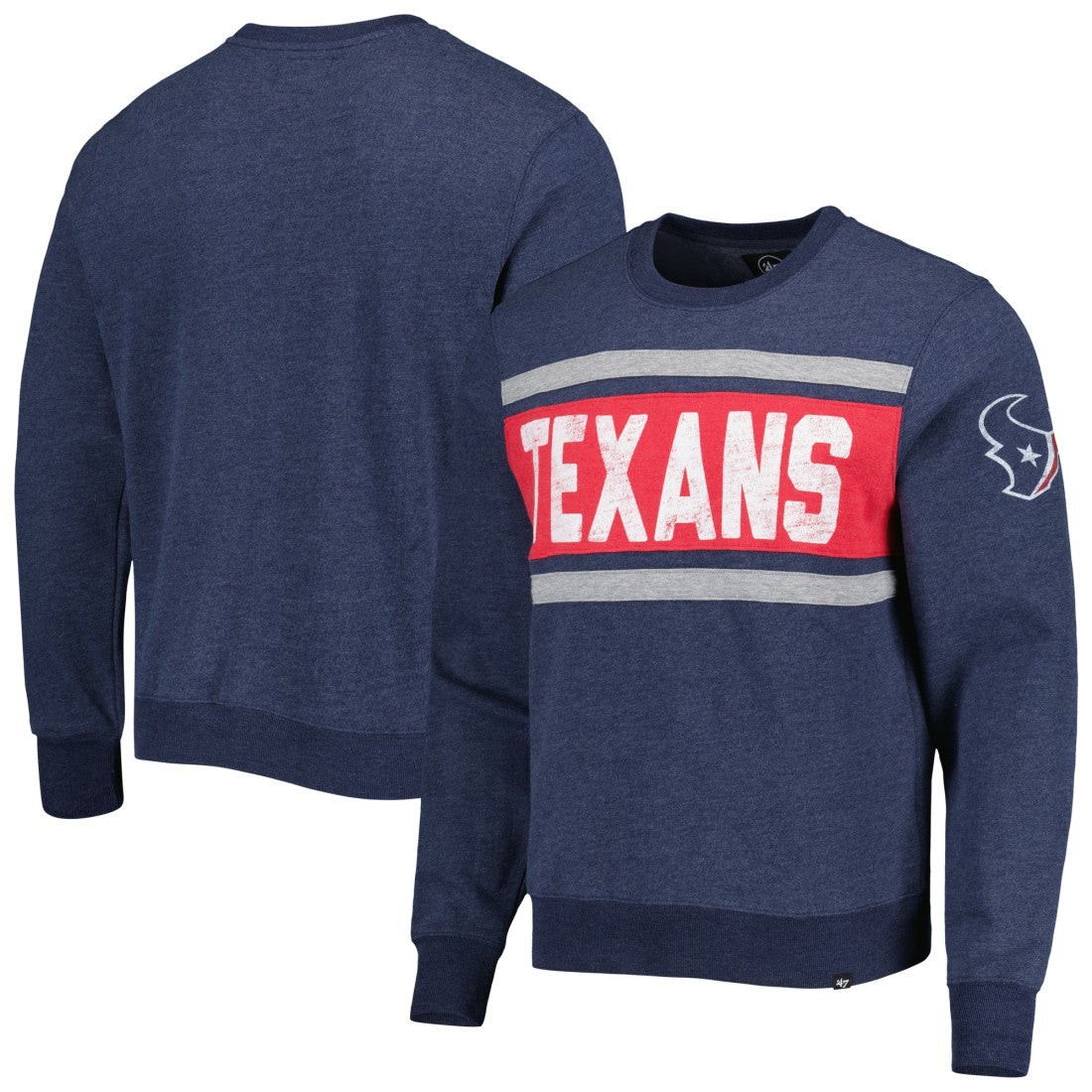 Houston Texans '47 Bypass Tribeca Pullover Sweatshirt Heather Navy - 47 brand