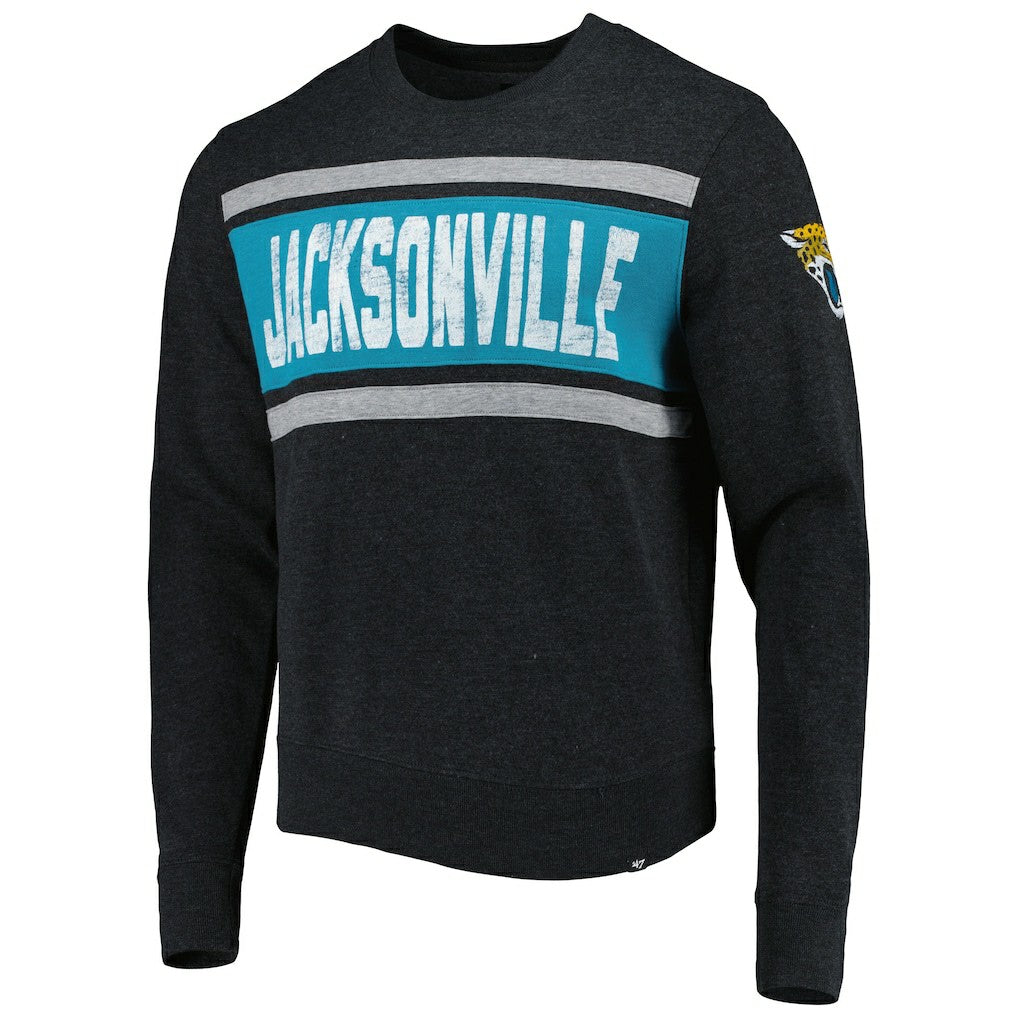 Jacksonville Jaguars '47 Bypass Tribeca Pullover Sweatshirt Heathered Black - 47 brand
