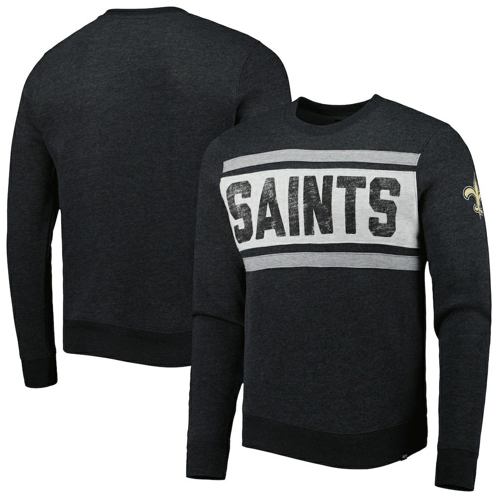 New Orleans Saints '47 Bypass Tribeca Pullover Sweatshirt Heathered Black - 47 brand