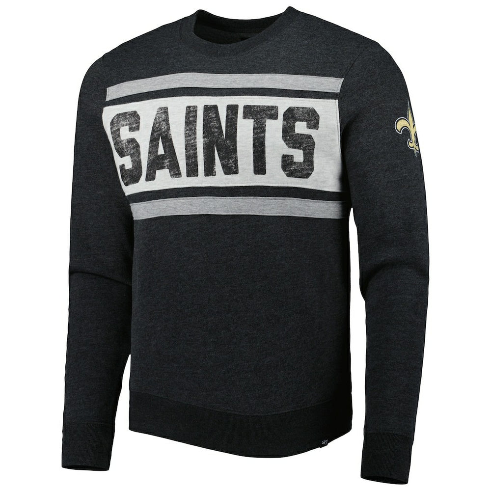 New Orleans Saints '47 Bypass Tribeca Pullover Sweatshirt Heathered Black - 47 brand