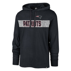 New England Patriots '47 Field Franklin Hooded Long Sleeve T-Shirt Navy - 47 brand