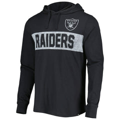 Las Vegas Raiders '47 Field Franklin Hooded Long Sleeve T-Shirt Black - 47 brand