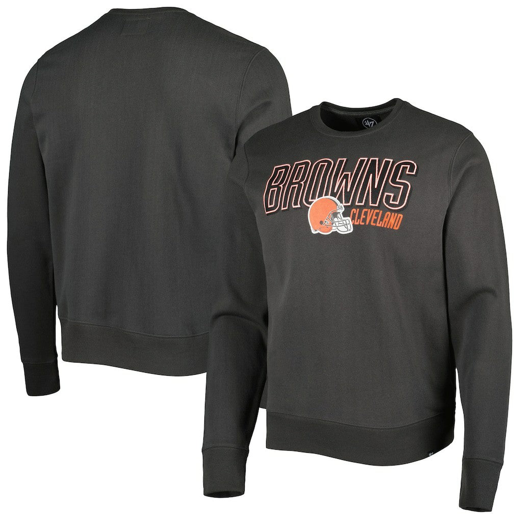 Cleveland Browns '47 Locked In Headline Pullover Sweatshirt Charcoal - 47 brand