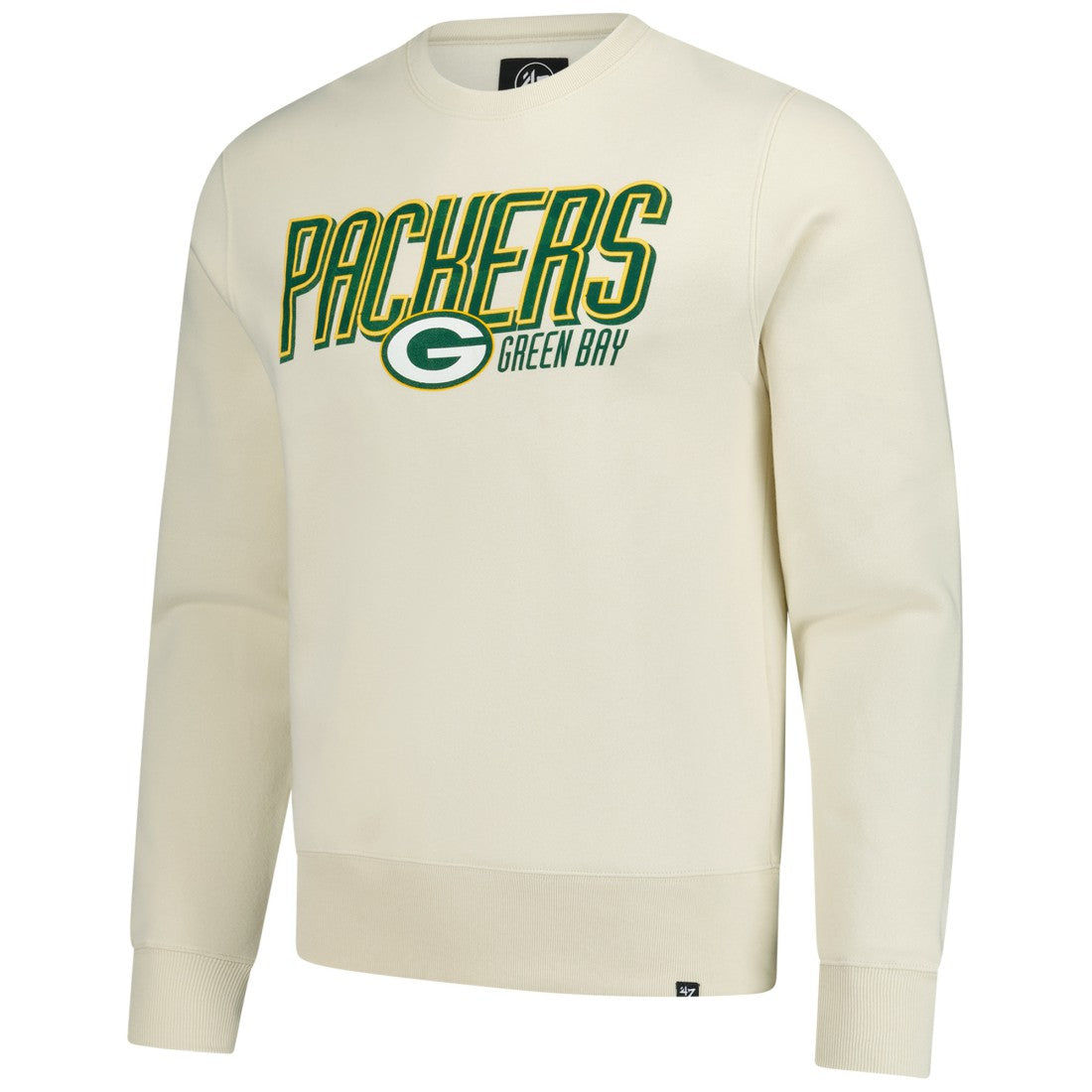 Green Bay Packers '47 Locked In Headline Pullover Sweatshirt Cream - 47 brand