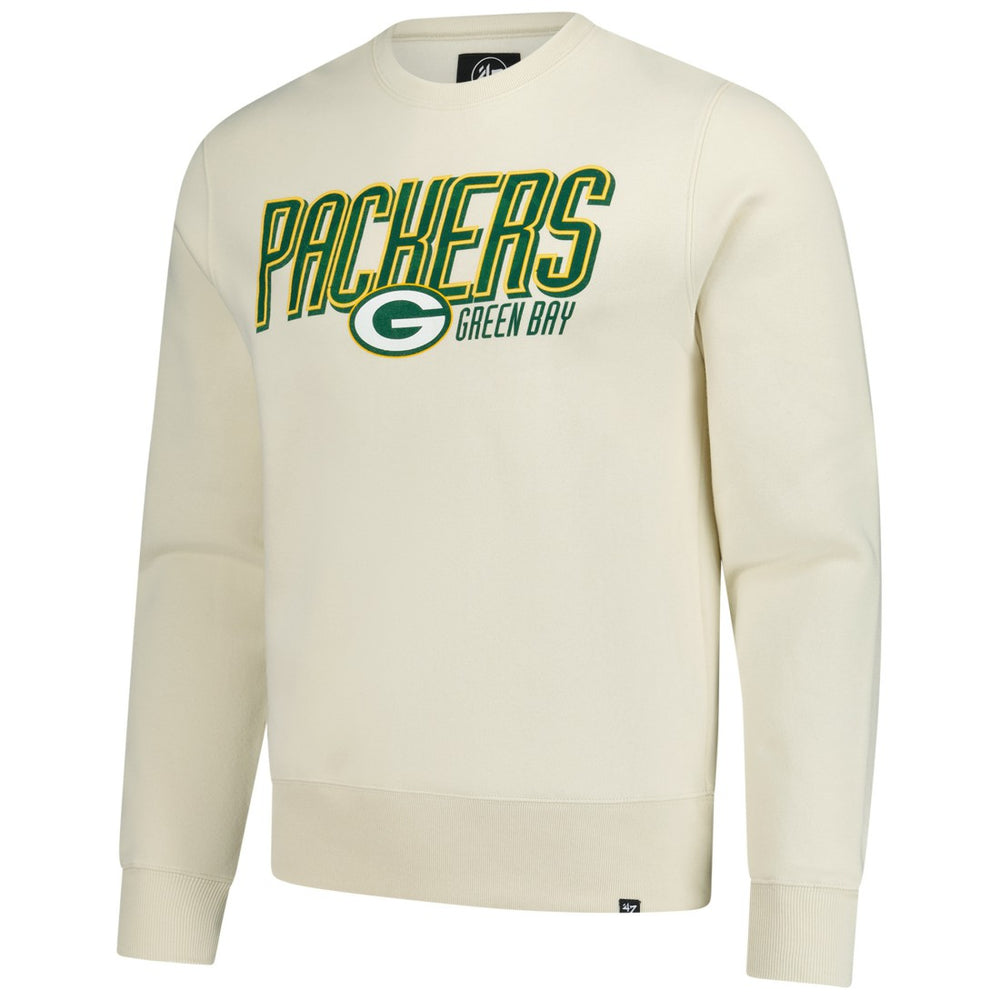 Green Bay Packers '47 Locked In Headline Pullover Sweatshirt Cream - 47 brand