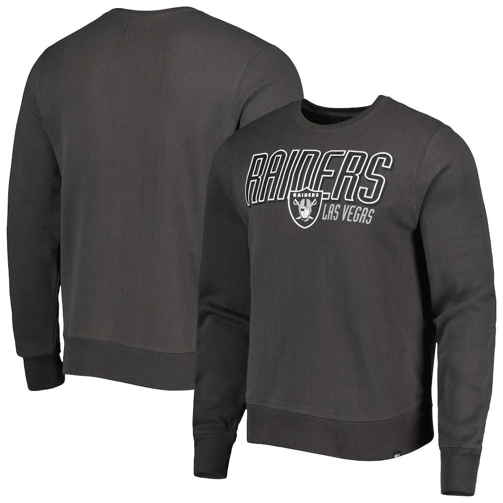 Las Vegas Raiders '47 Locked In Headline Pullover Sweatshirt Charcoal - 47 brand