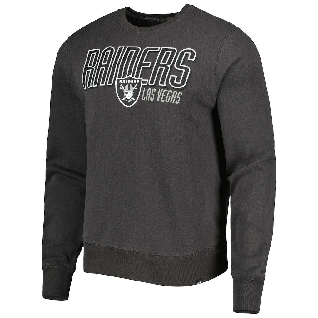 Las Vegas Raiders '47 Locked In Headline Pullover Sweatshirt Charcoal - 47 brand