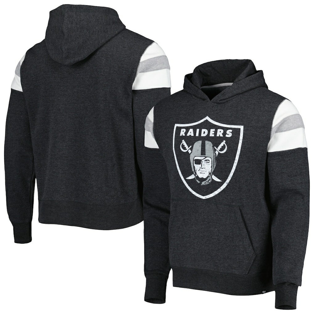 Las Vegas Raiders '47 Premier Nico Pullover Hoodie Heathered Black - 47 brand