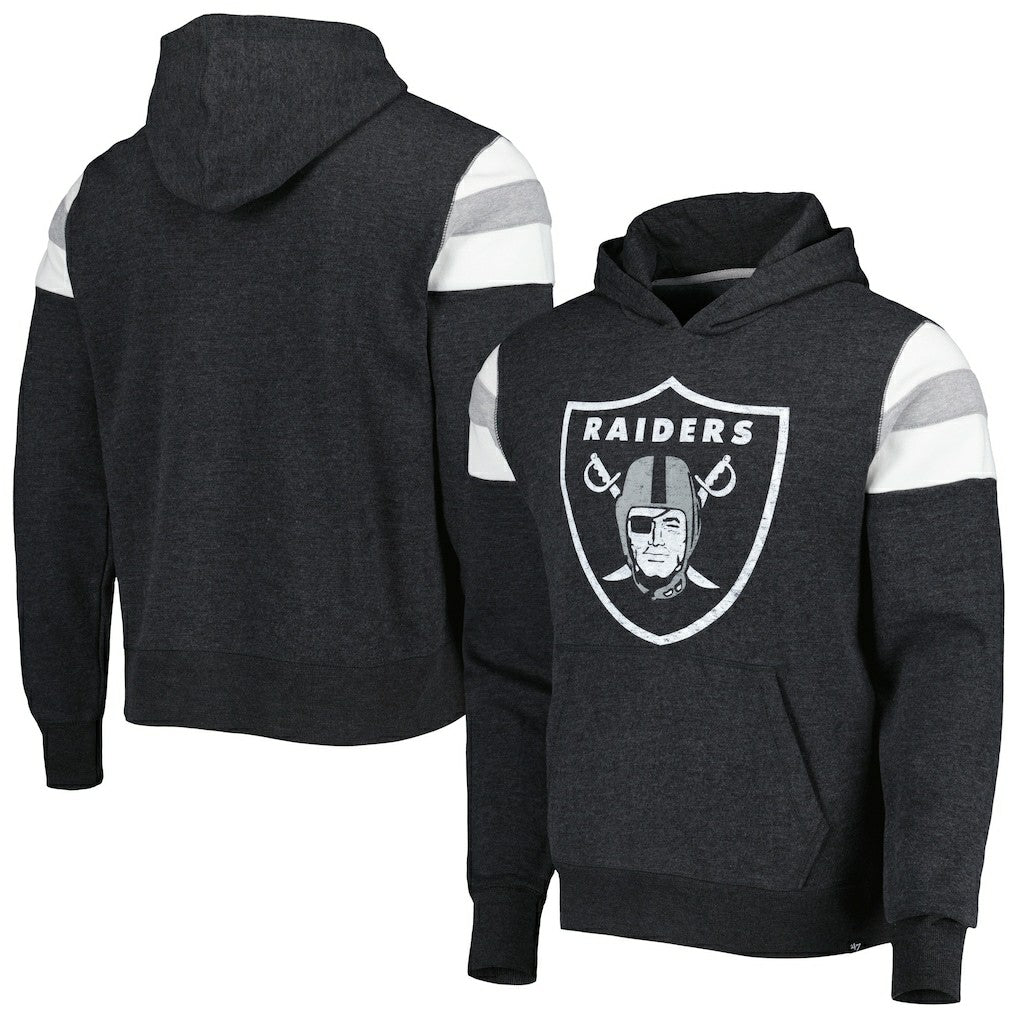 Las Vegas Raiders '47 Premier Nico Pullover Hoodie Heathered Black - 47 brand