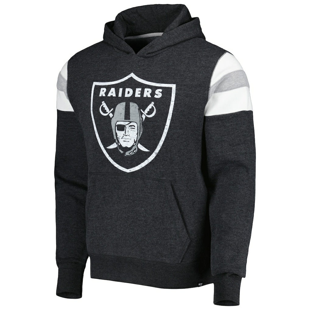 Las Vegas Raiders '47 Premier Nico Pullover Hoodie Heathered Black - 47 brand