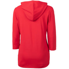 Houston Texans Cutter & Buck Women's Virtue Eco Pique 3/4 Sleeve Half-Zip Pullover Hoodie Red - NFL