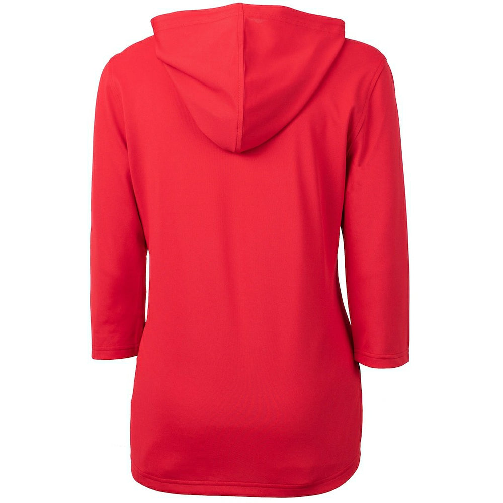 Arizona Cardinals Cutter & Buck Women's Virtue Eco Pique 3/4 Sleeve Half-Zip Pullover Hoodie Red - NFL