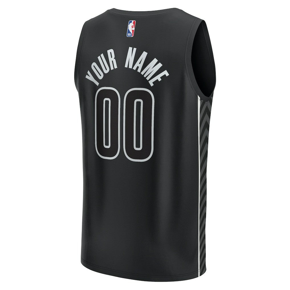 Fanatics - Brooklyn Nets Custom Fast Break Jersey - Statement Edition - Black