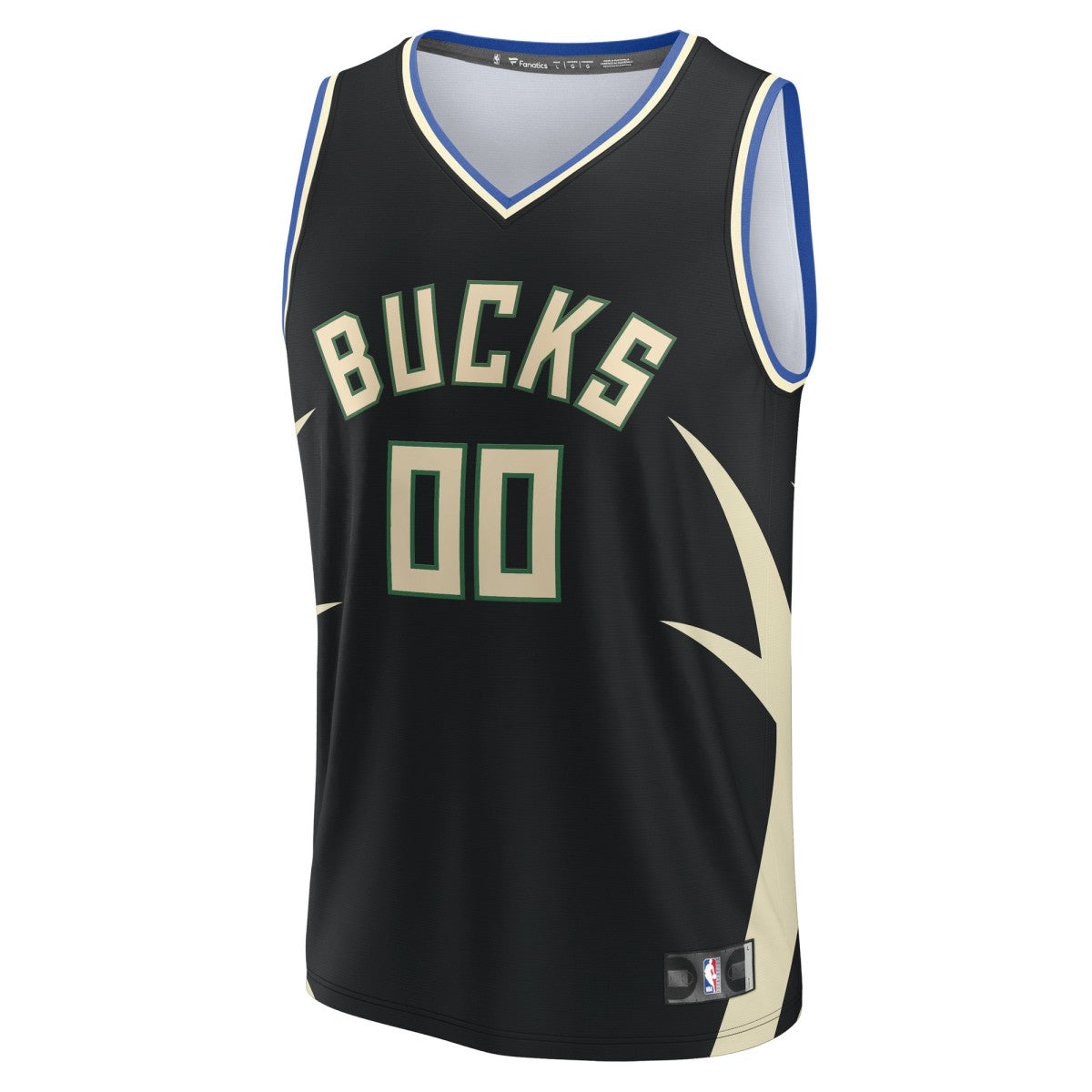 Fanatics - Milwaukee Bucks Custom Fast Break Jersey - Statement Edition - Black