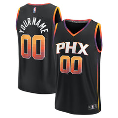 Fanatics - Phoenix Suns Fast Break Custom Replica Jersey - Black - Statement Edition