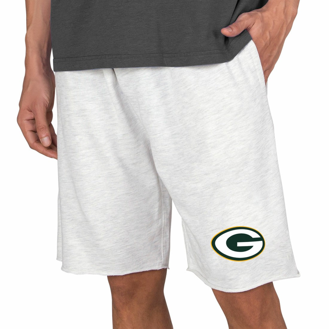 Green Bay Packers Concepts Sport Mainstream Terry Shorts Oatmeal - NFL