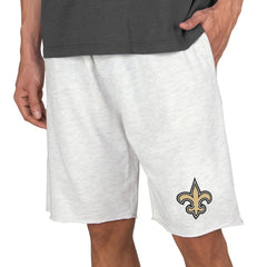 New Orleans Saints Concepts Sport Mainstream Terry Shorts Oatmeal - NFL